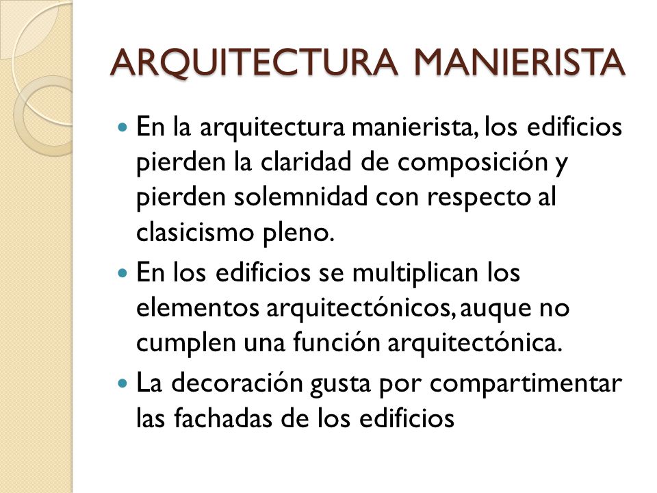 que es manierismo y sus caracteristicas